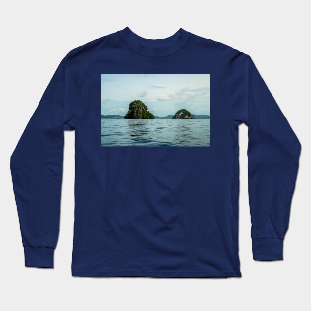 TubKeak Beach, Krabi Province, Thailand. Long Sleeve T-Shirt by VickiWalsh